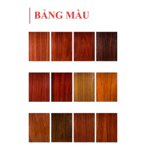 Bảng màu cửa thép vân gỗ NTP