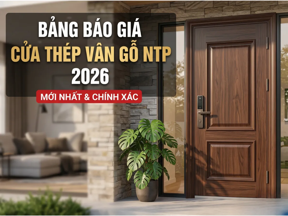 Bảng giá cửa thép vân gỗ NTP 2026