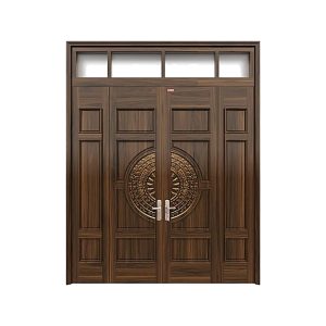Cửa thép vân gỗ 4 cánh NSH8
