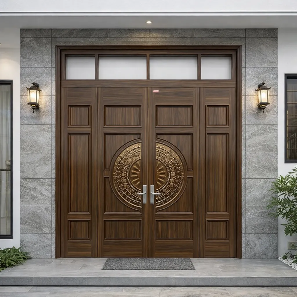 Cửa thép vân gỗ NSH8 - Ảnh 3