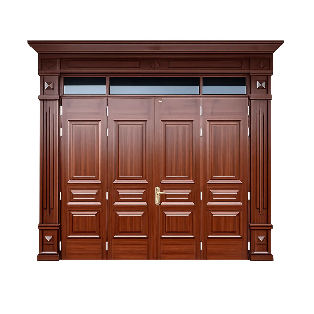Cửa Thép Vân Gỗ 4 Cánh TP3 - Basic