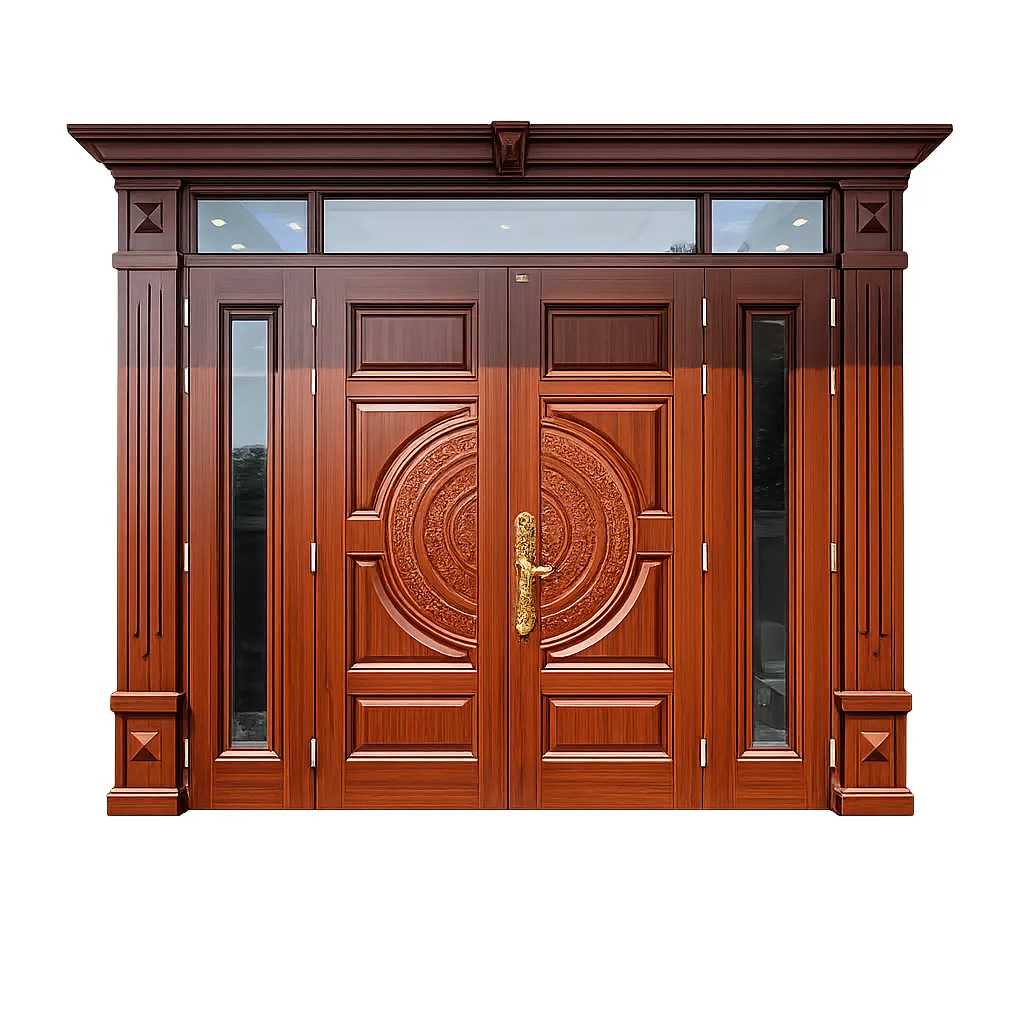 Cửa Thép Vân Gỗ TP2 - Huỳnh Trống Đồng